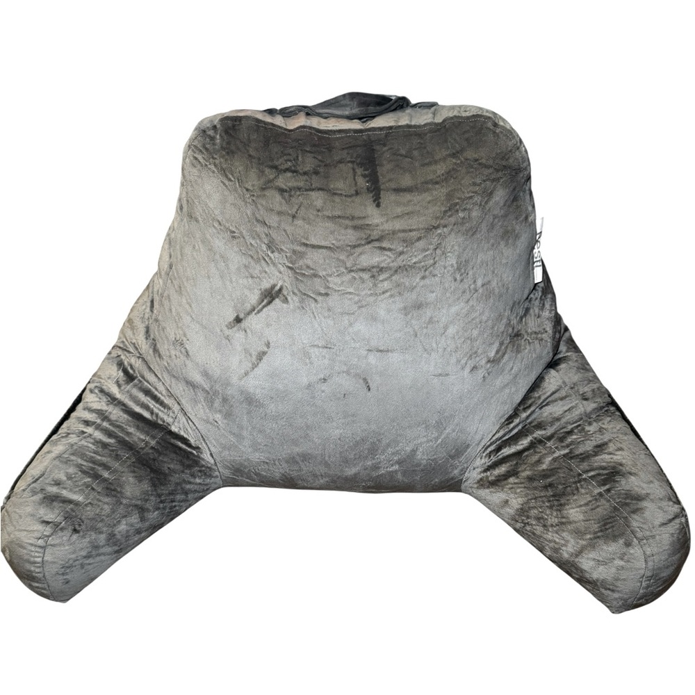 Nestl Gray Plush Backrest Pillow